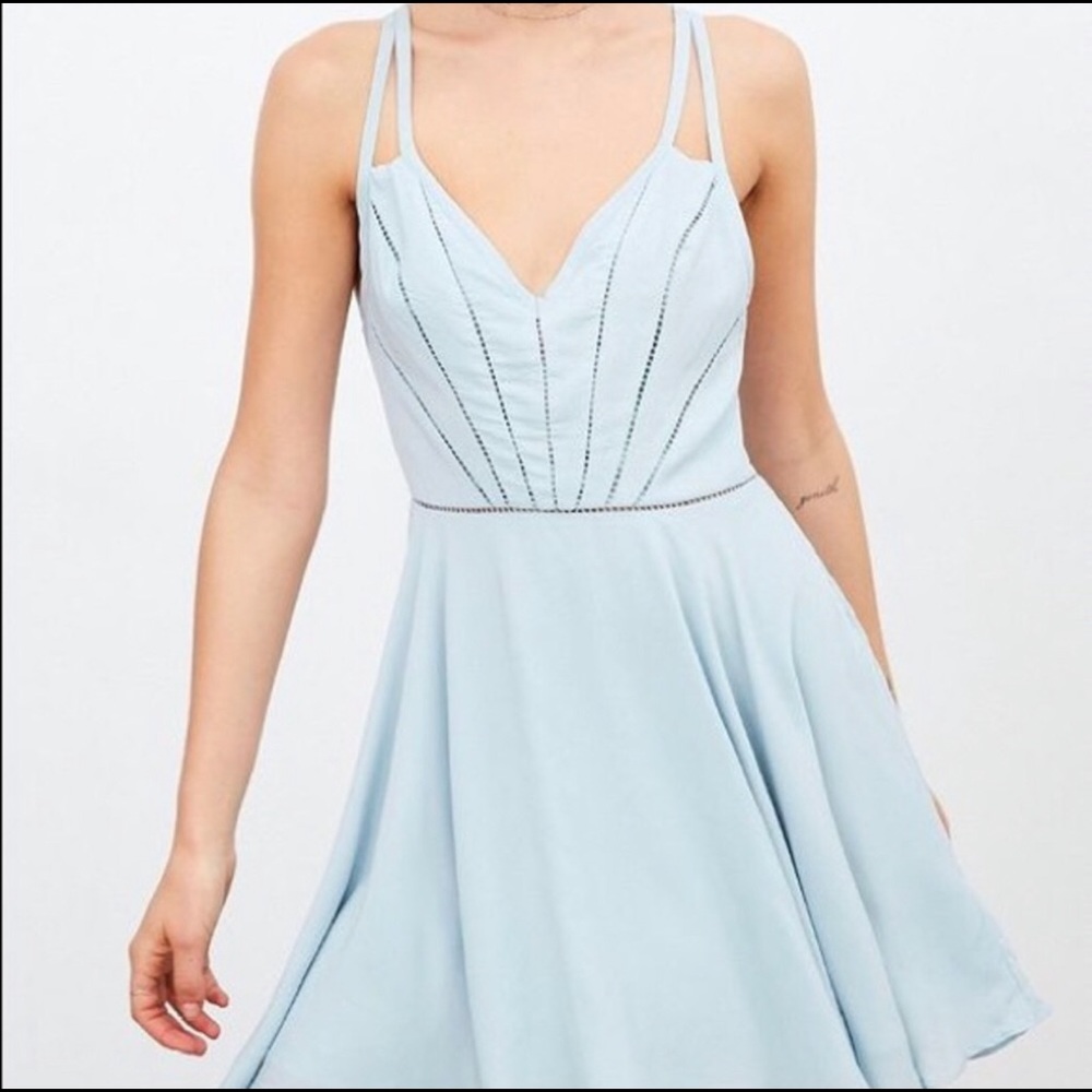 NWT.....Urban Outfitters, Light Blue Strappy Dress